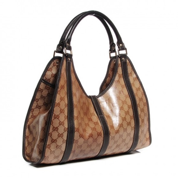 GUCCI 265699 Crystal Monogram Medium Joy Shoulder Bag Dark Brown - Picture 6 of 11